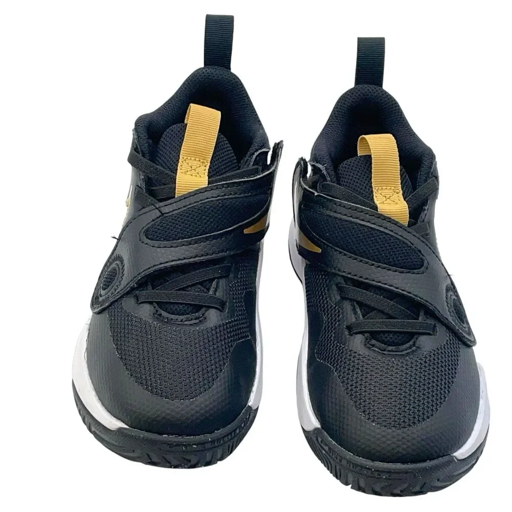 Nike Youth Size 12C Sneaker Three Quarters Tall Black/Metallic/Gold DV8994-004